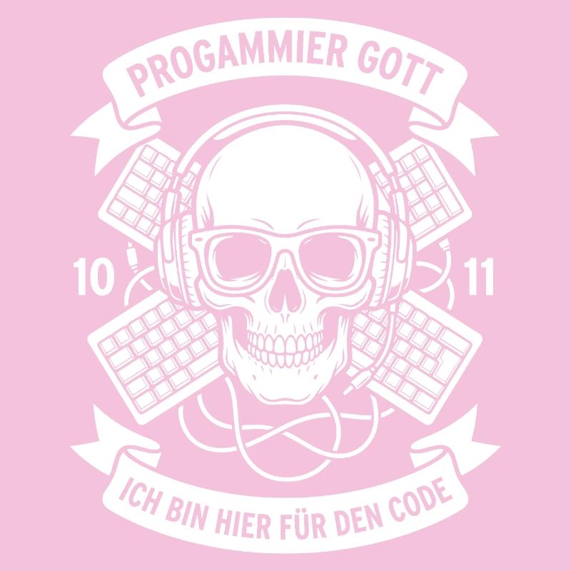 Code Schädel mit Kopfhörern