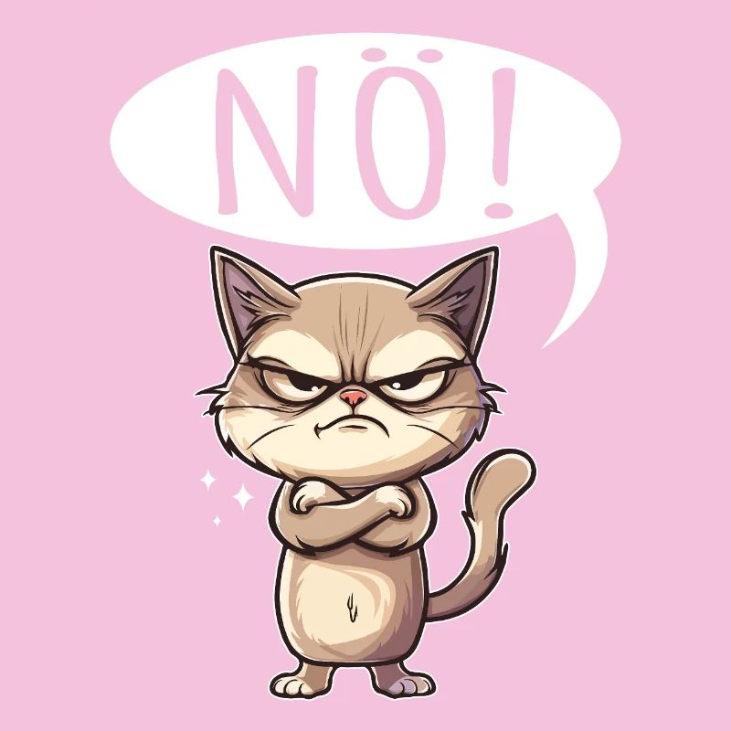 Cool Cat Nope funny saying grumpy