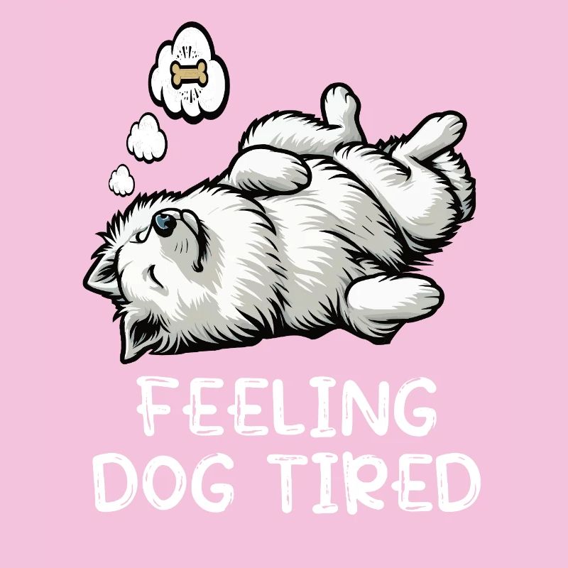 Feeling Dog Tired Weißer Schäferhund Schäferhunde