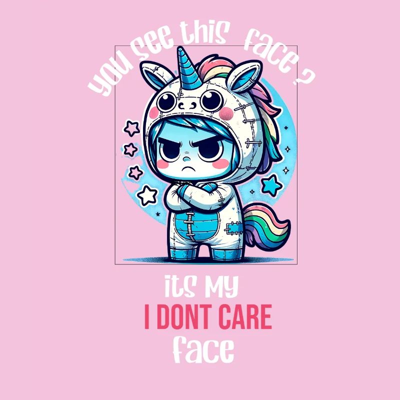 Grumpy Unicorn – I Don't Care Face
