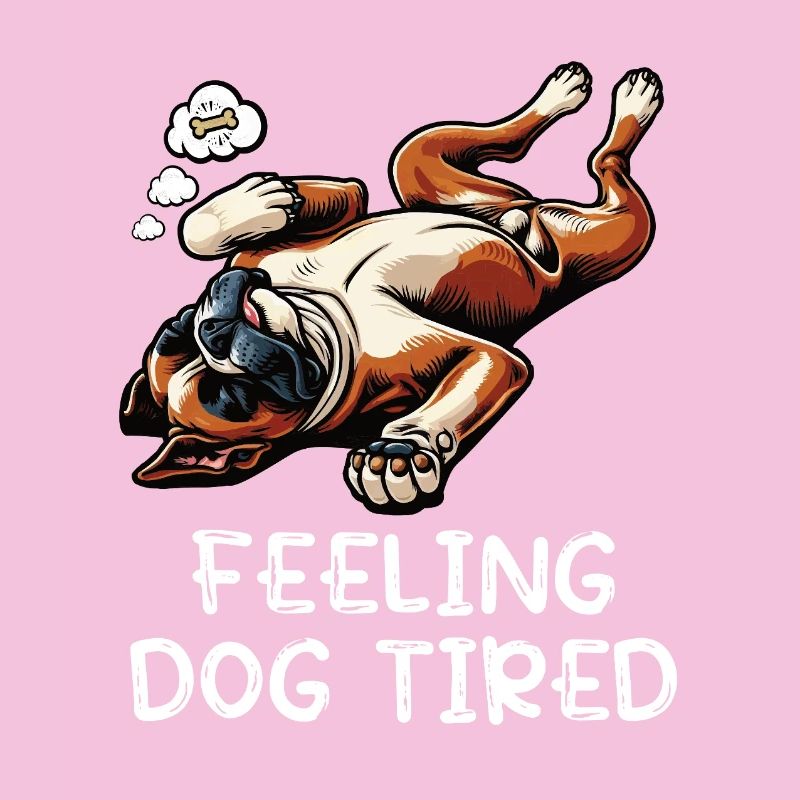 Feeling Dog Tired Boxer Boxerhund Deutscher Boxer 