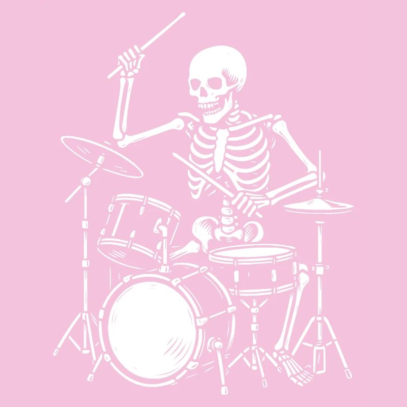 Skeleton Playing the Drums Artwork