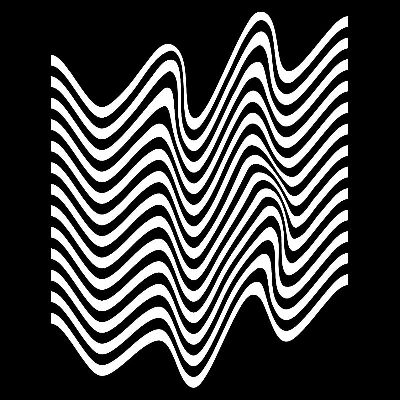 Bandes monochromes ondulées