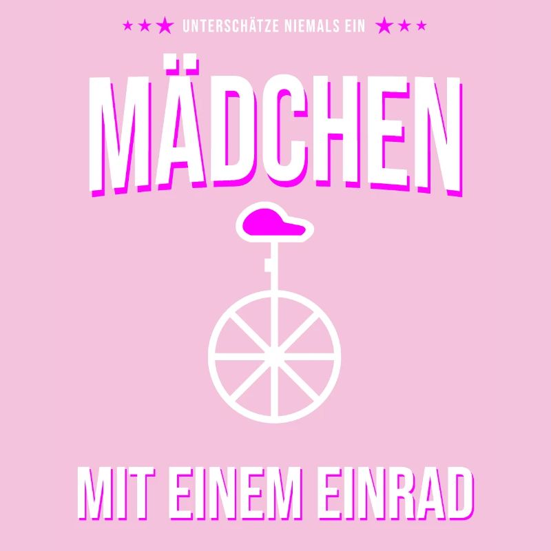 Mädchen mit Einrad Motiv – Mutig & Retro