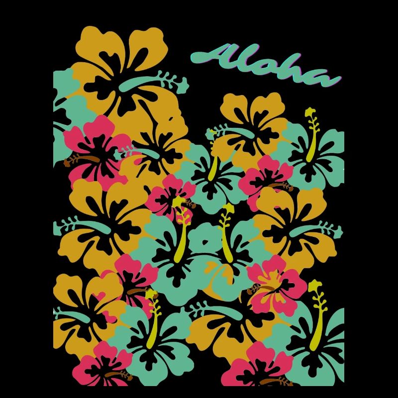 Aloha Hibiscus Hawaiian Vacation Theme