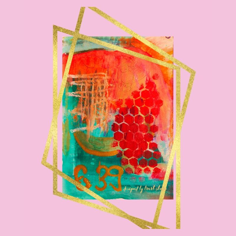 Abstract Fusion with Vibrant Hexagons