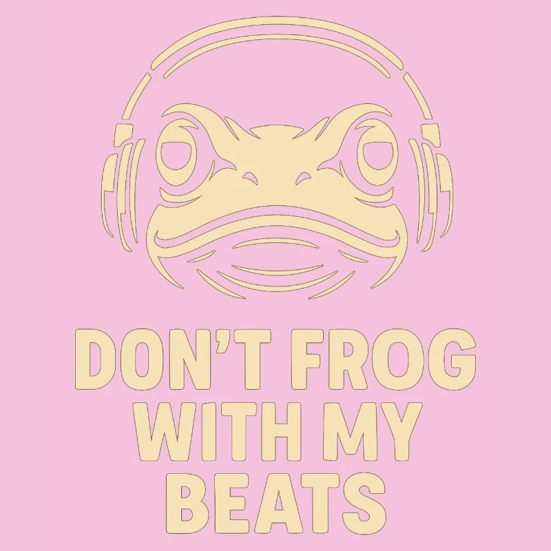 Frosch mit Kopfhörer