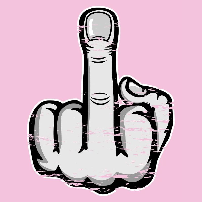 Middle Finger Stinky Finger Design Grey