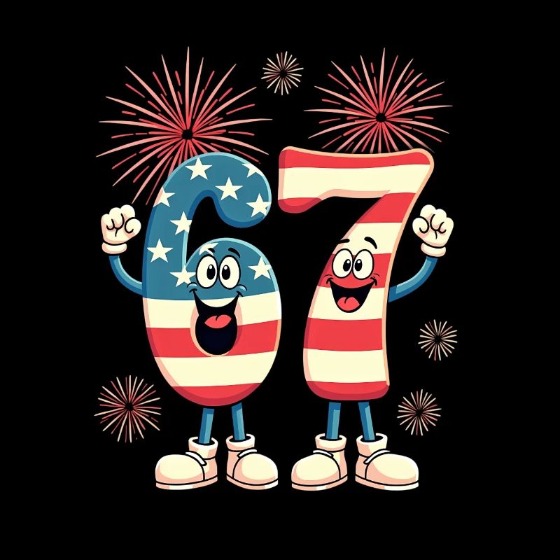 US Flag 67 Memes Six Seven