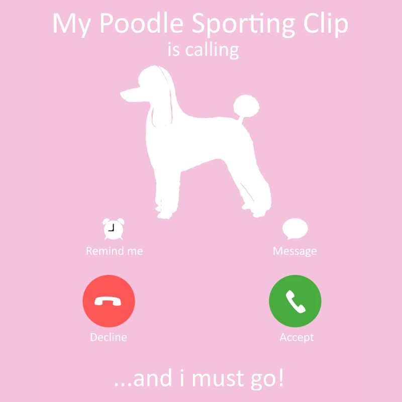 Poodle Incoming Call Funny Phone Interface Art