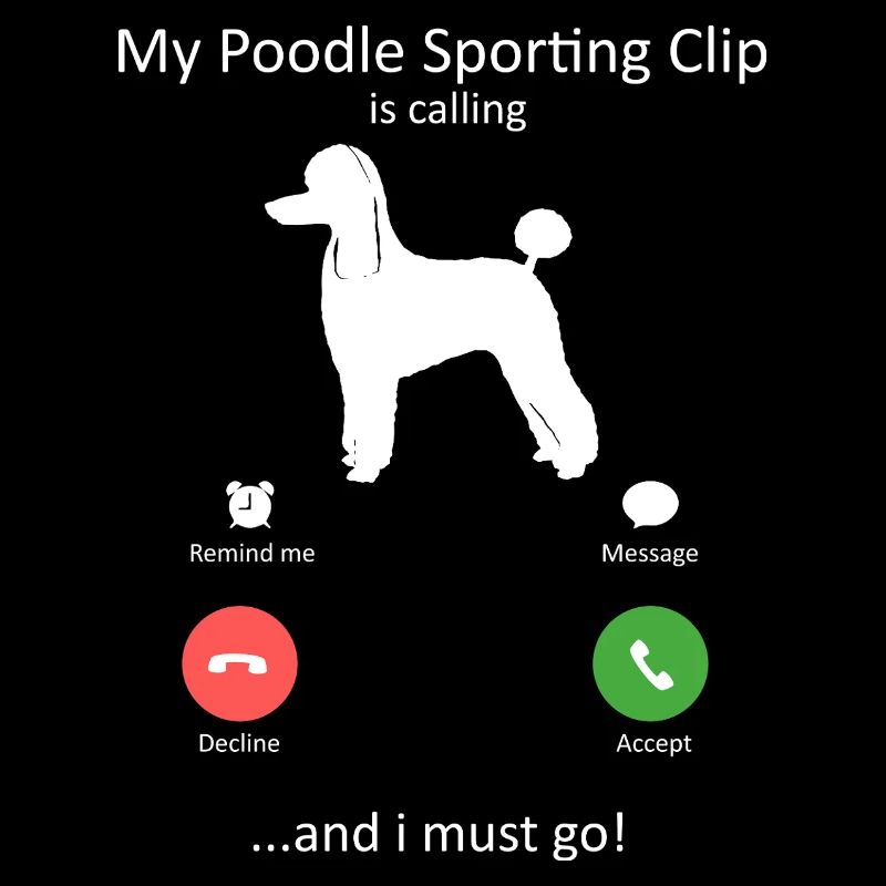 Poodle Incoming Call Funny Phone Interface Art