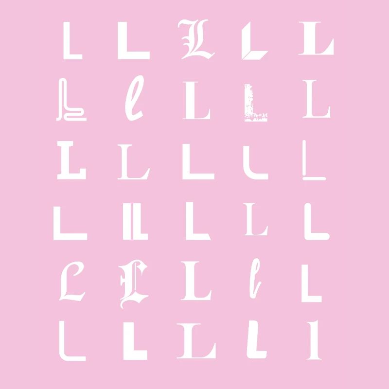 L Glyphs: Varied Typeface Portraits