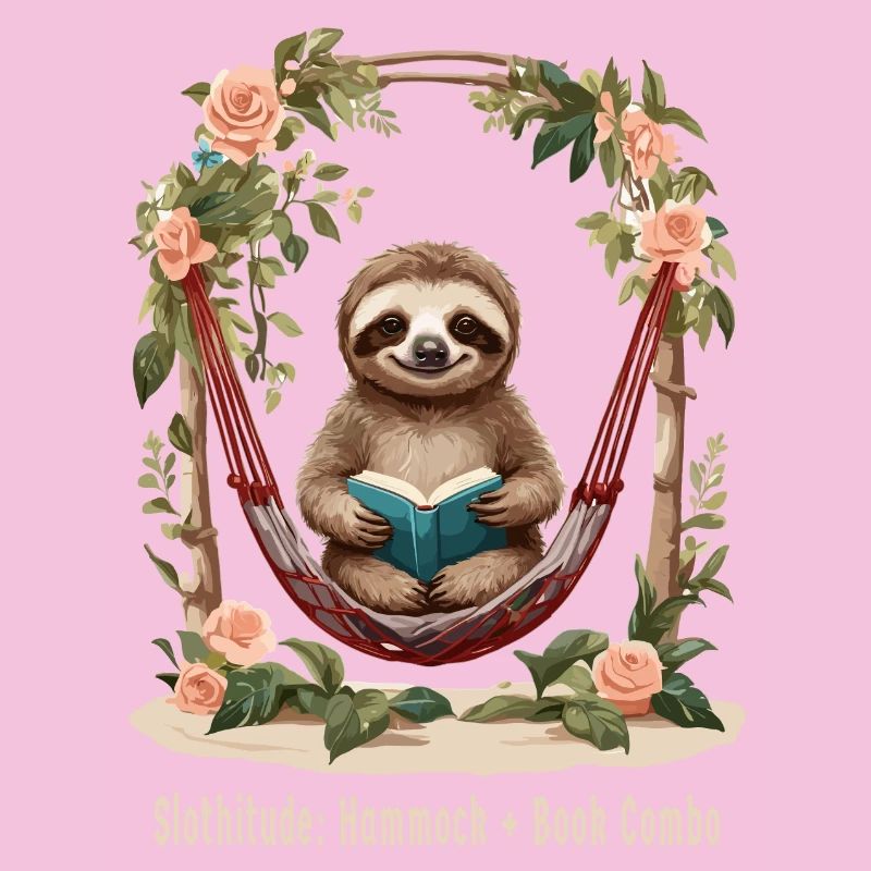 Süßes Faultier mit Buch