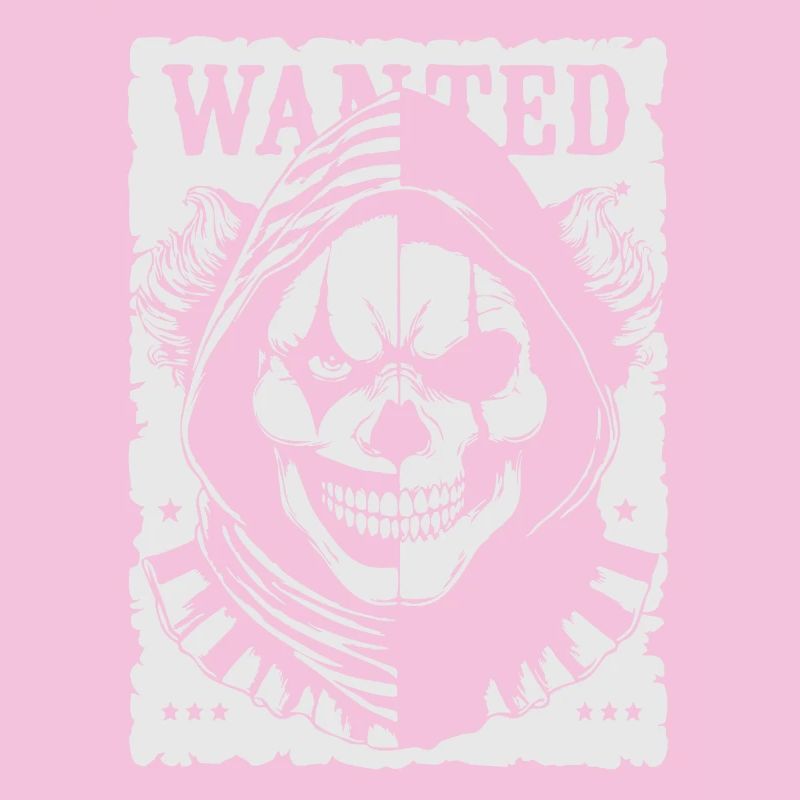 Wanted Skull Pullover Hoodie Poster