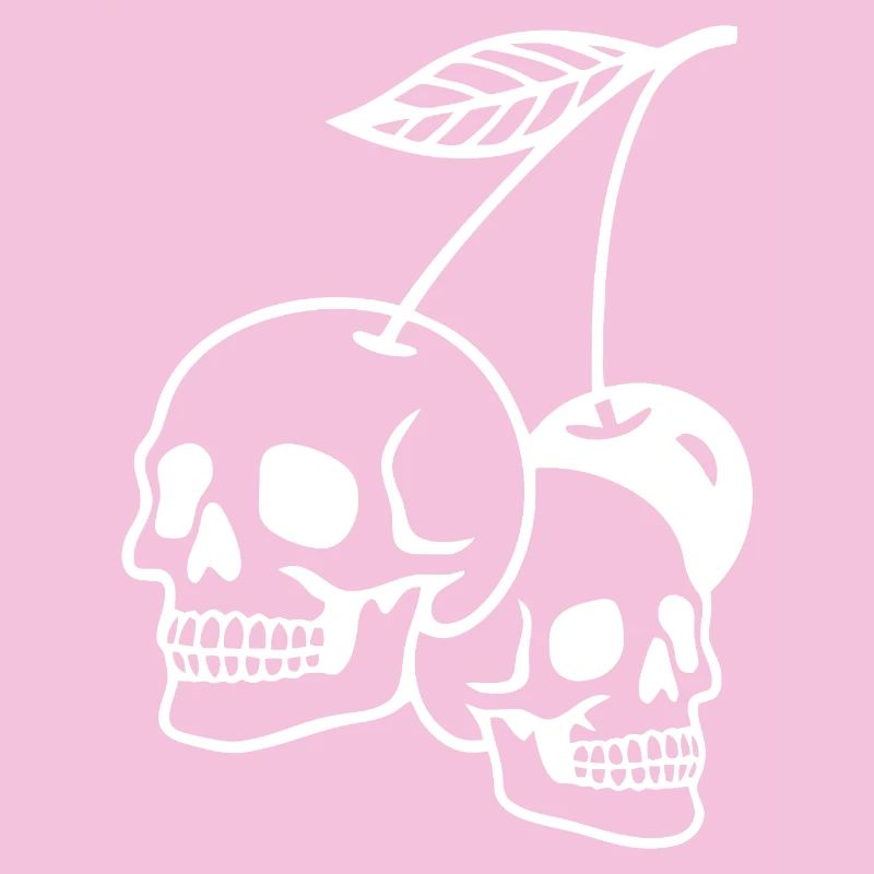 Illustration d’art de crâne de cerisier