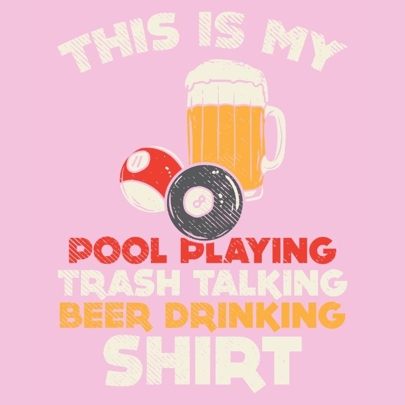 Retro Pool Playing Trash Talking Beer Drinking Art