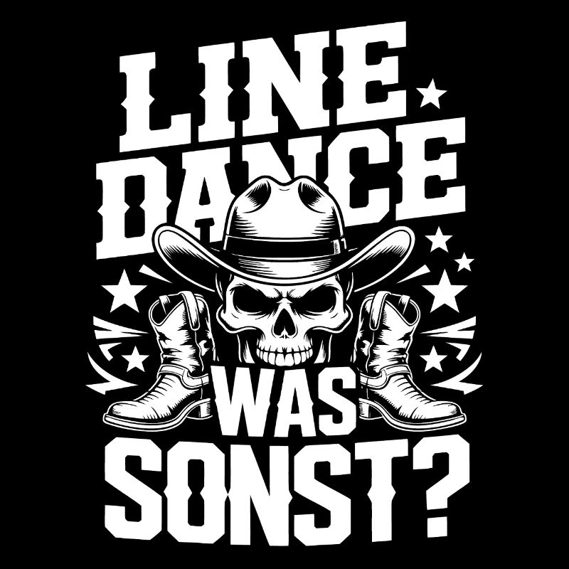 Line Dance Skull Cowboy
