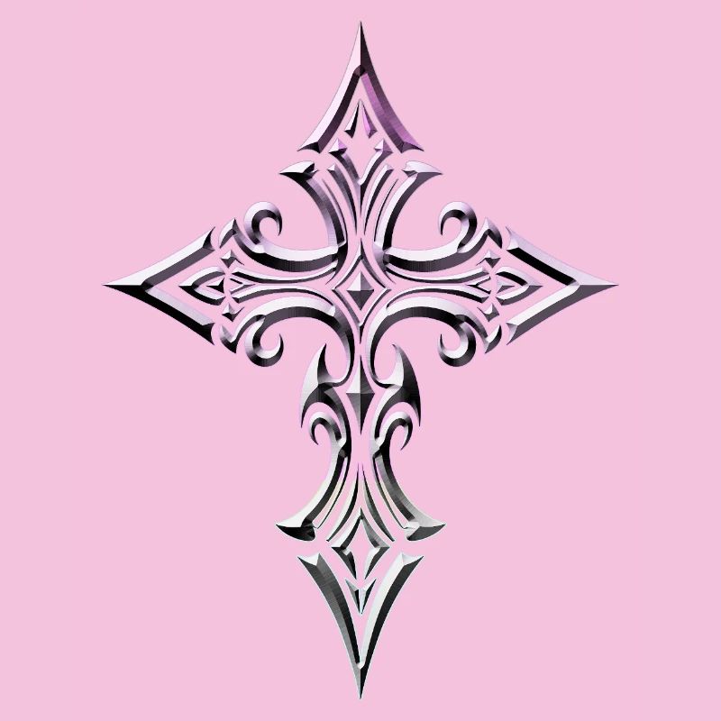 Croix irisée ornée