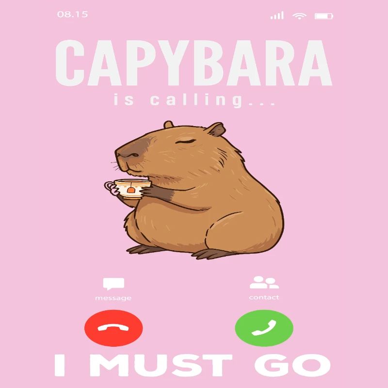 Phone Call Calling Capybaras Cute