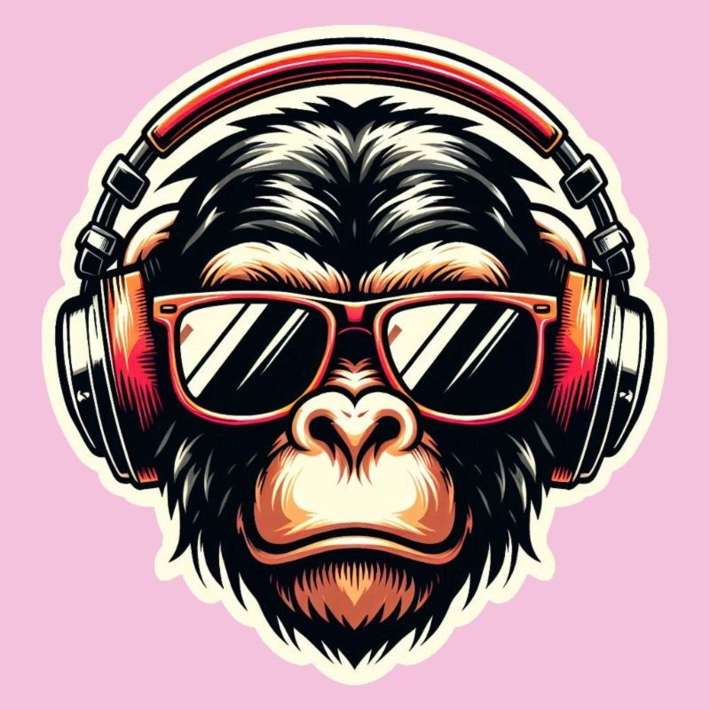 Affe Kopfhörer Brille