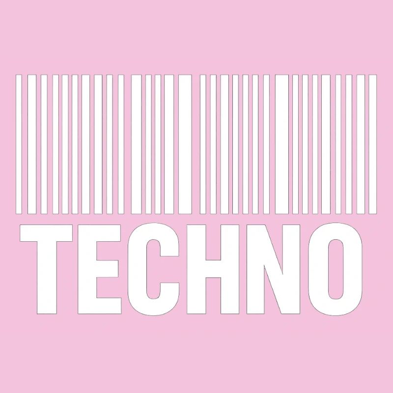 Modèle de code-barres techno