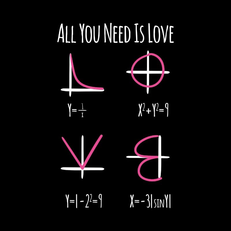 Tout ce dont vous avez besoin est amour Math Nerd Teacher Gift