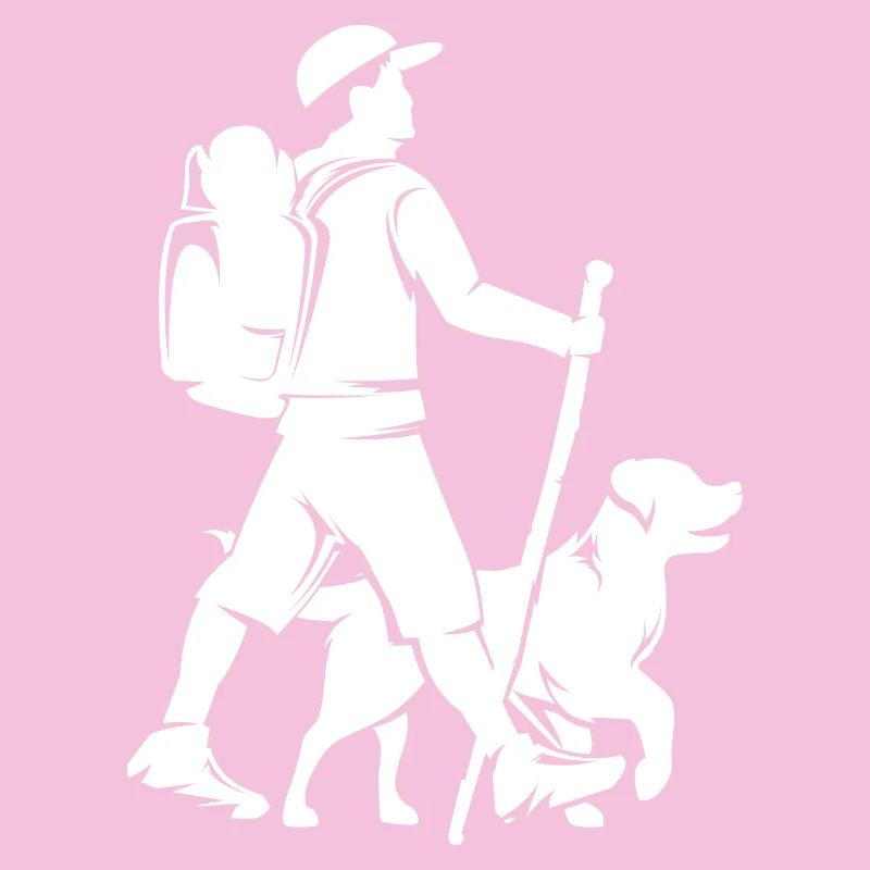 Marcher avec le logo d’animaux de compagnie d’extérieur de l’icône de chien