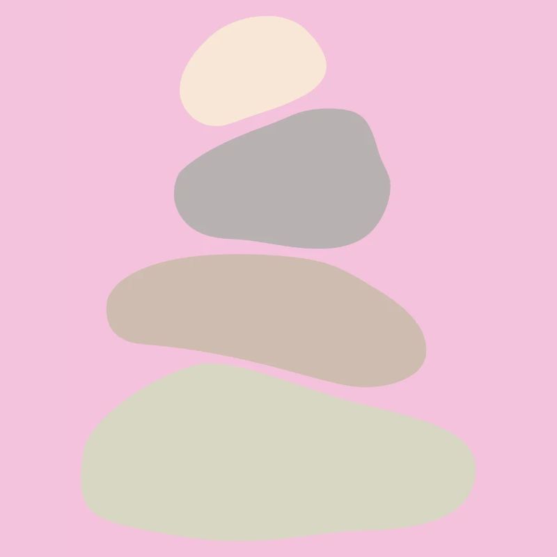 Calming Stone Stack Wall Art – Minimalist Zen