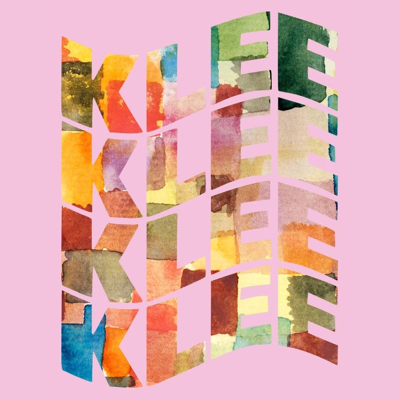 Paul Klee text wave effect t-shirt
