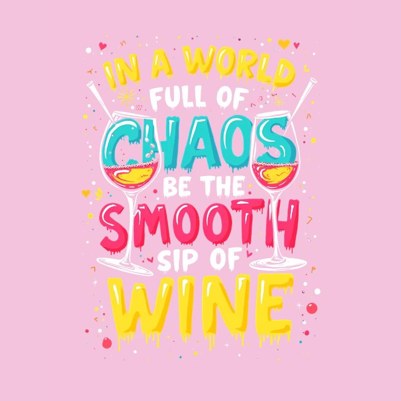 IN EINER WELT VOLLER CHAOS SEI DER SANFTE SCHLUCK WEIN