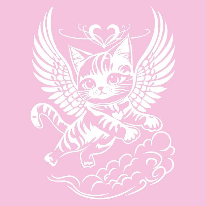 Ange Blanc Chat Avec Des Ailes