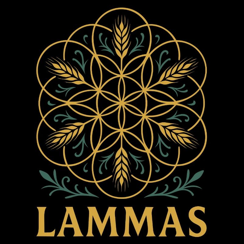 Lammas - Blume des Lebens aus Getreide