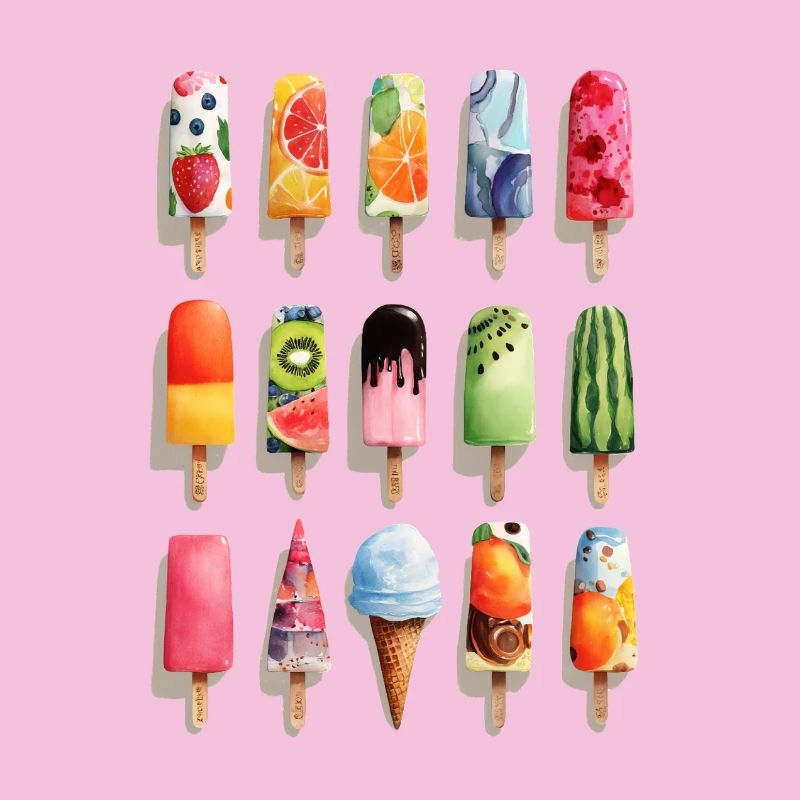 Bunte Eissorten 