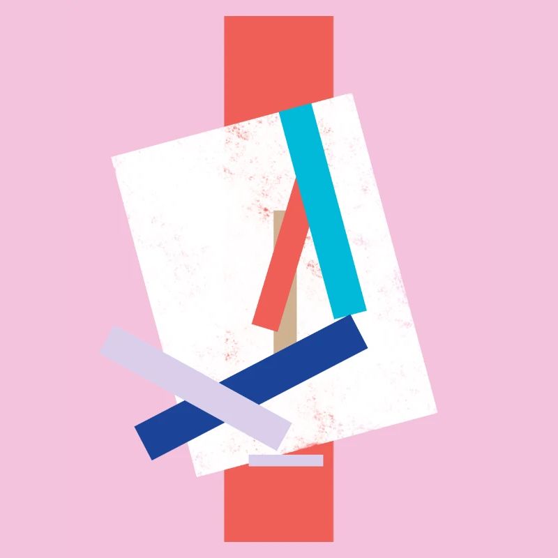 Abstract geometry accent for art student