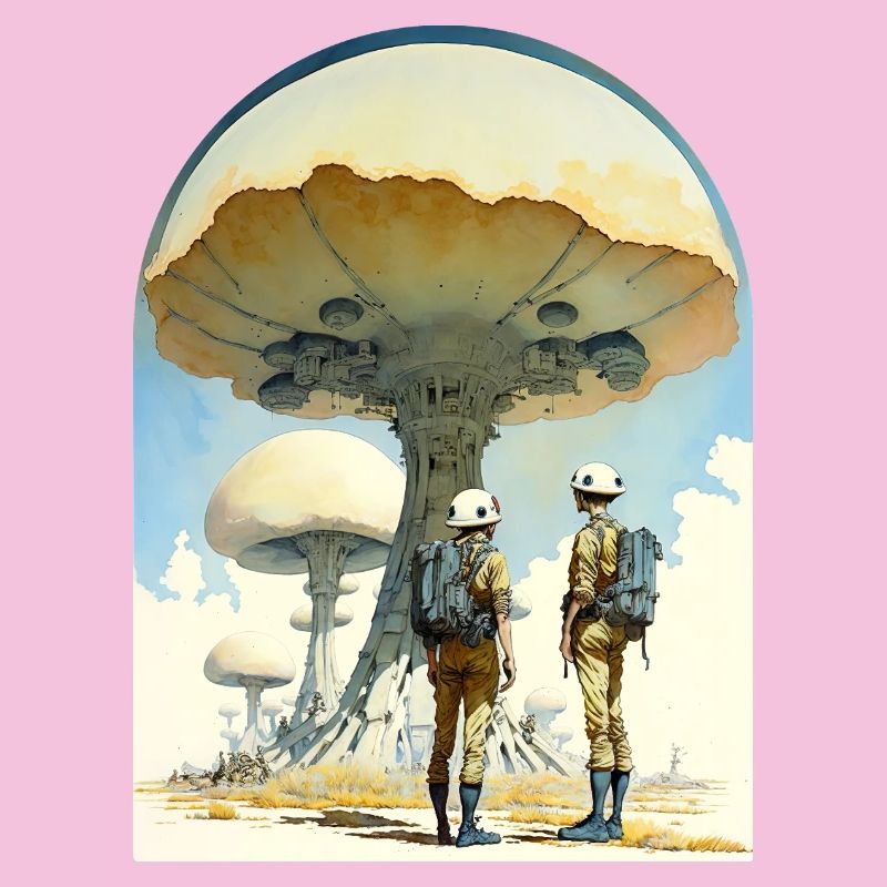 Champignon Art Numérique de l’Espace Années 70
