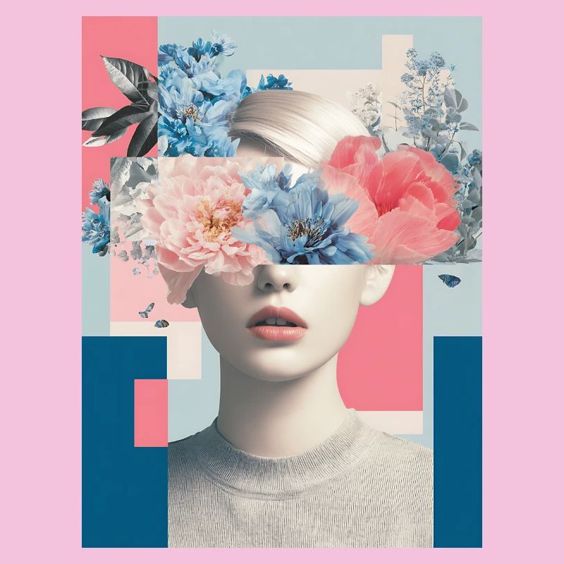 Féminité florale abstraite