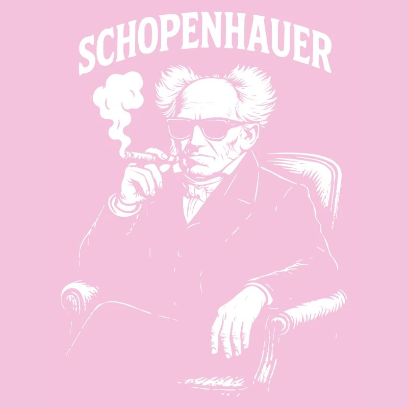 Schopenhauer Philosopher Smoking a Cigar Portrait