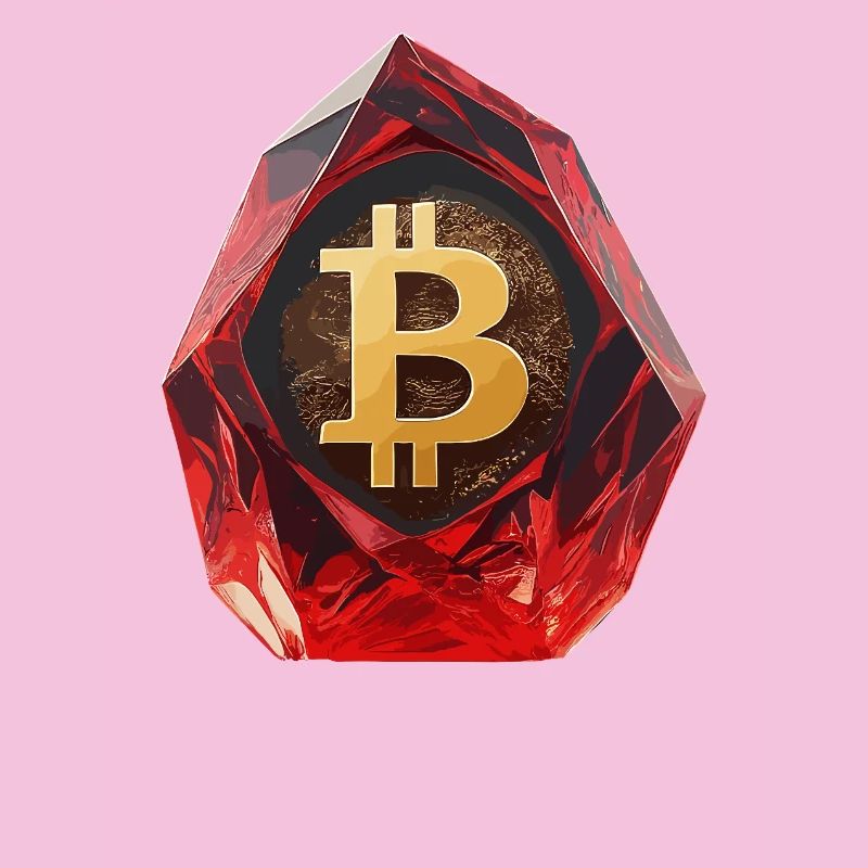 Gemstone Bitcoin Symbol Crypto-monnaie