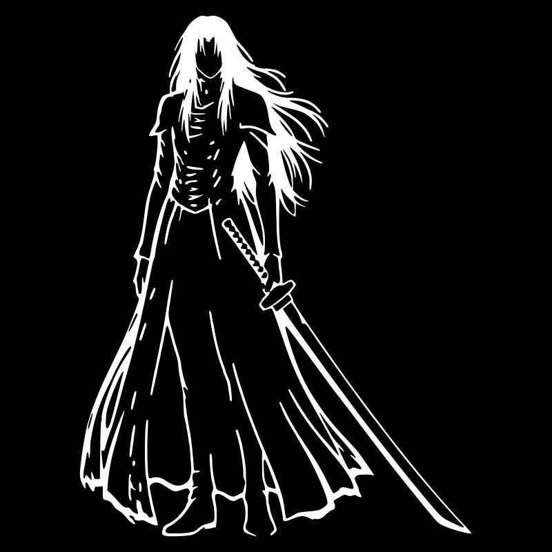 Anime Swordsman Ronin Manga Vector