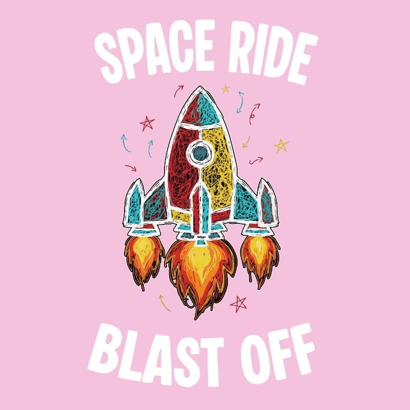 Space Rocket Retro Kritzelei-Explosion