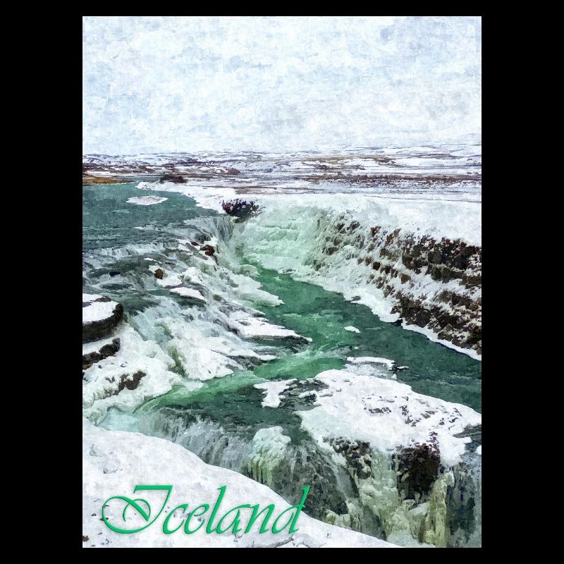 Gefrorene Wasserfälle in Island