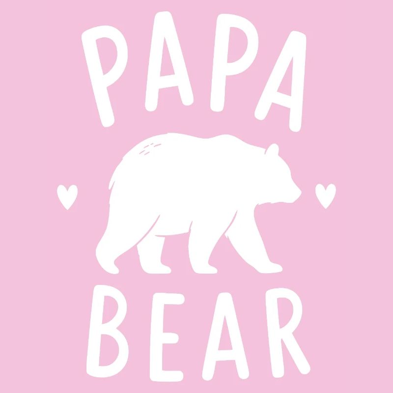 Silhouette de Papa Ours avec des cœurs