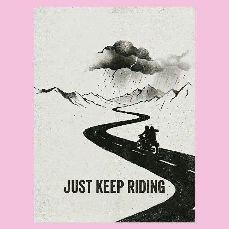 Continue simplement à faire de l’aventure à moto