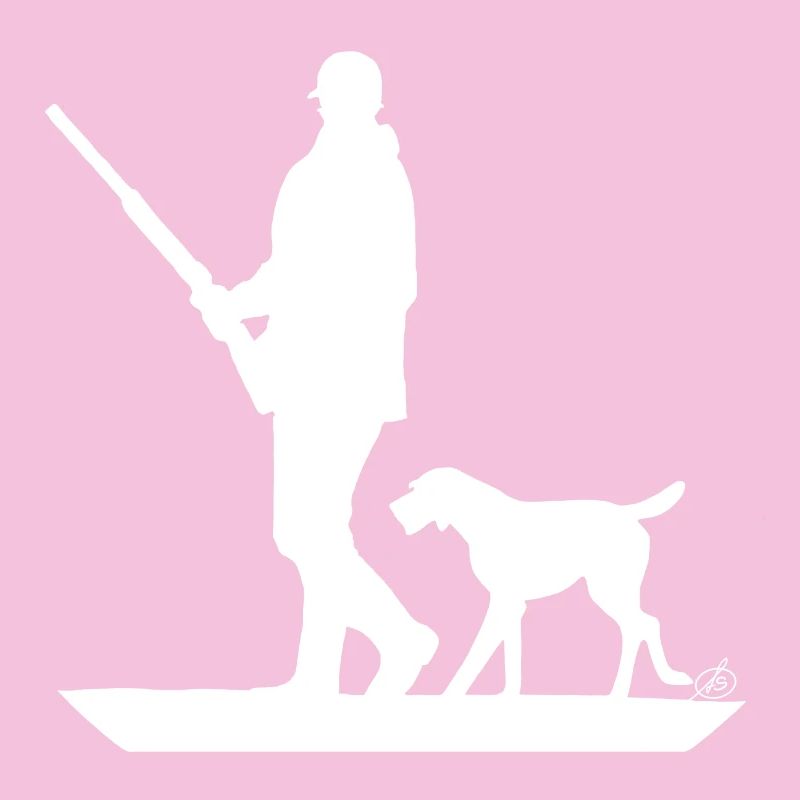 Jäger mit Hund auf der Pirsch