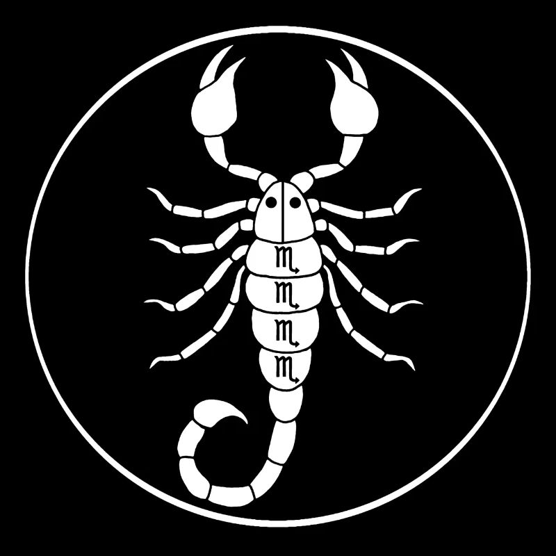 Signe du zodiaque scorpion blanc