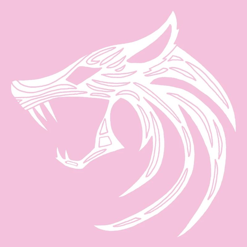 White demonic wolf
