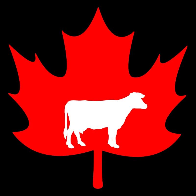 Kanada-Ahornblatt-Kuh-Logo