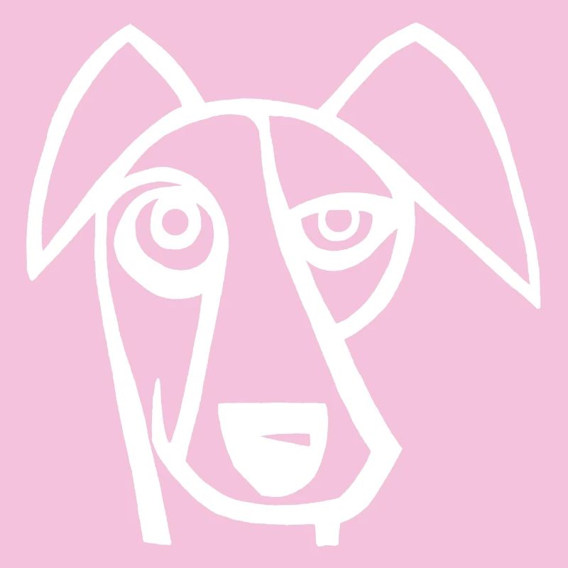 Lustiger weißer Hund