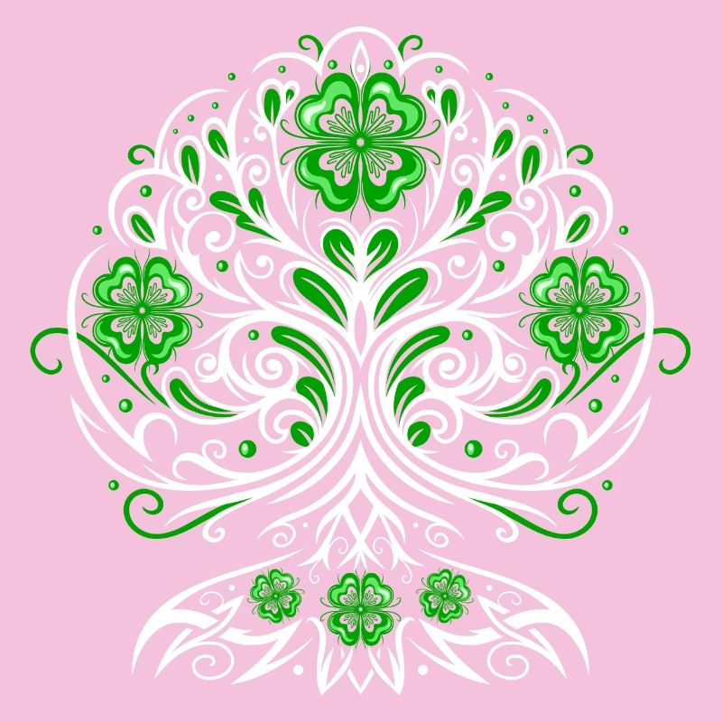 Arbre de vie de la Saint-Patrick avec des trèfles
