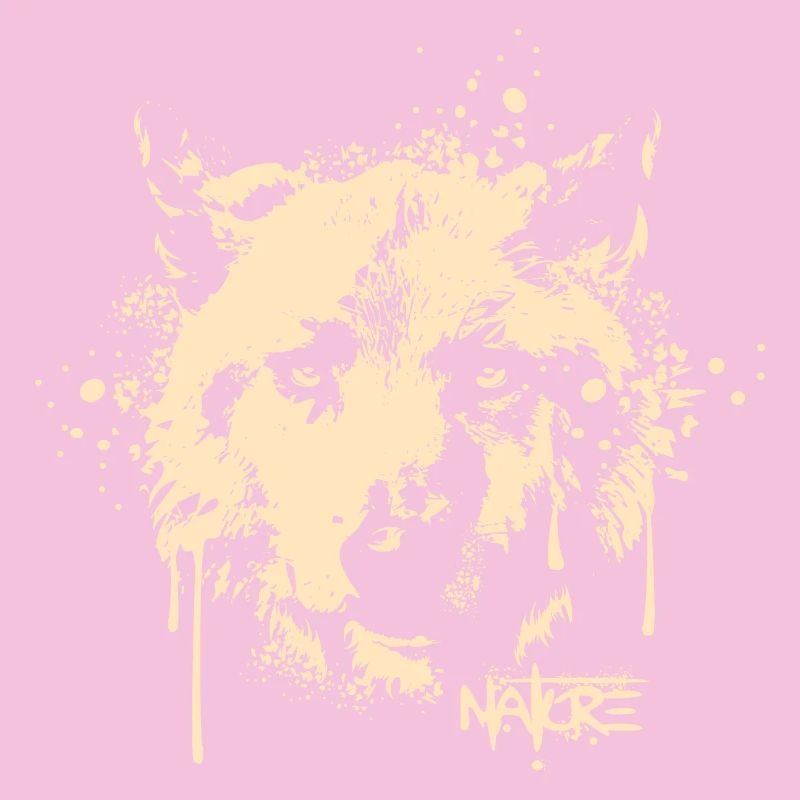 Chien-loup Graffit Portrait Logo Icône Icône